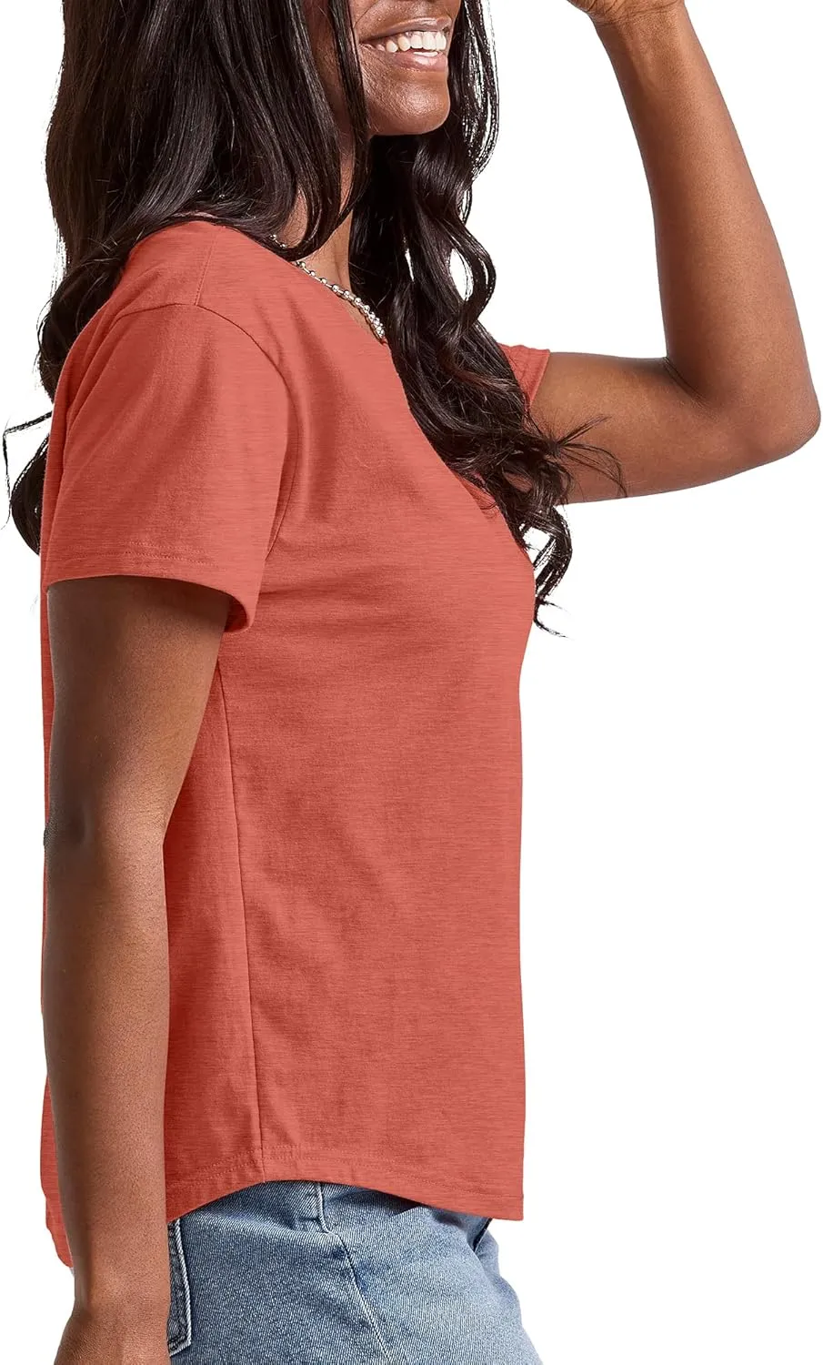 Hanes Women's Tri-Blend Relaxed Fit T-Shirt, Oversized Lightweight Tee, Available in Plus Size