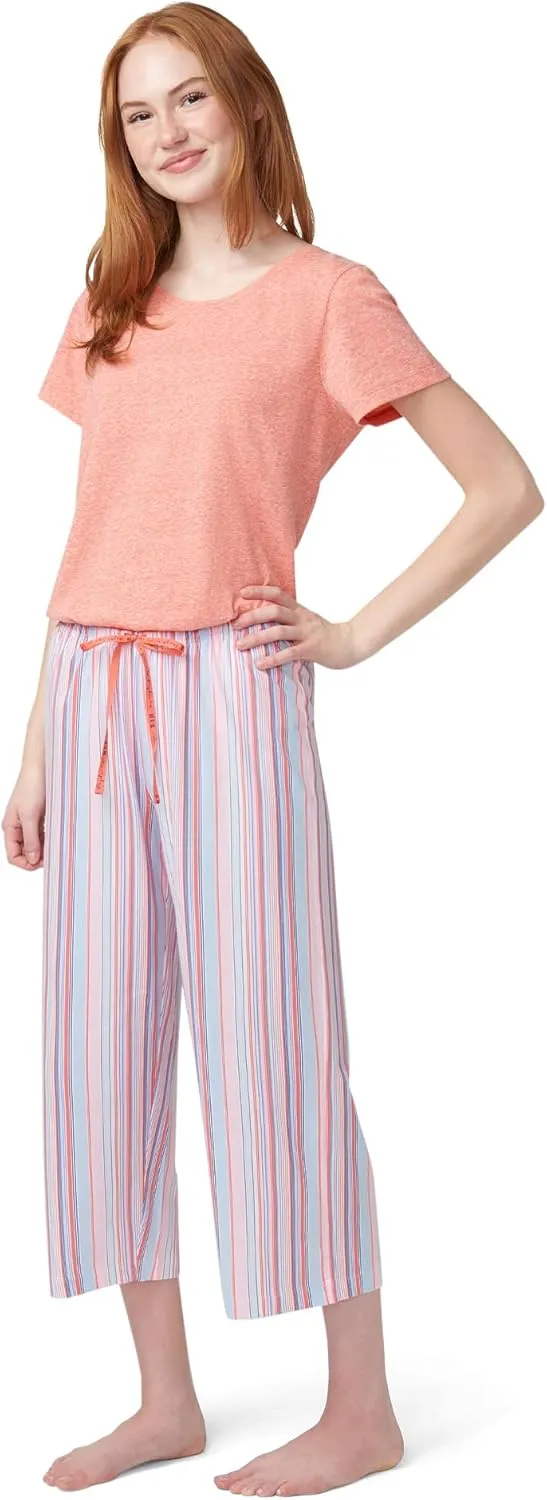 HUE Women's Spring Pajama Separates Soft Whimsical Print Flowers, Animals, Garden Themed Pjs, Cocktails
