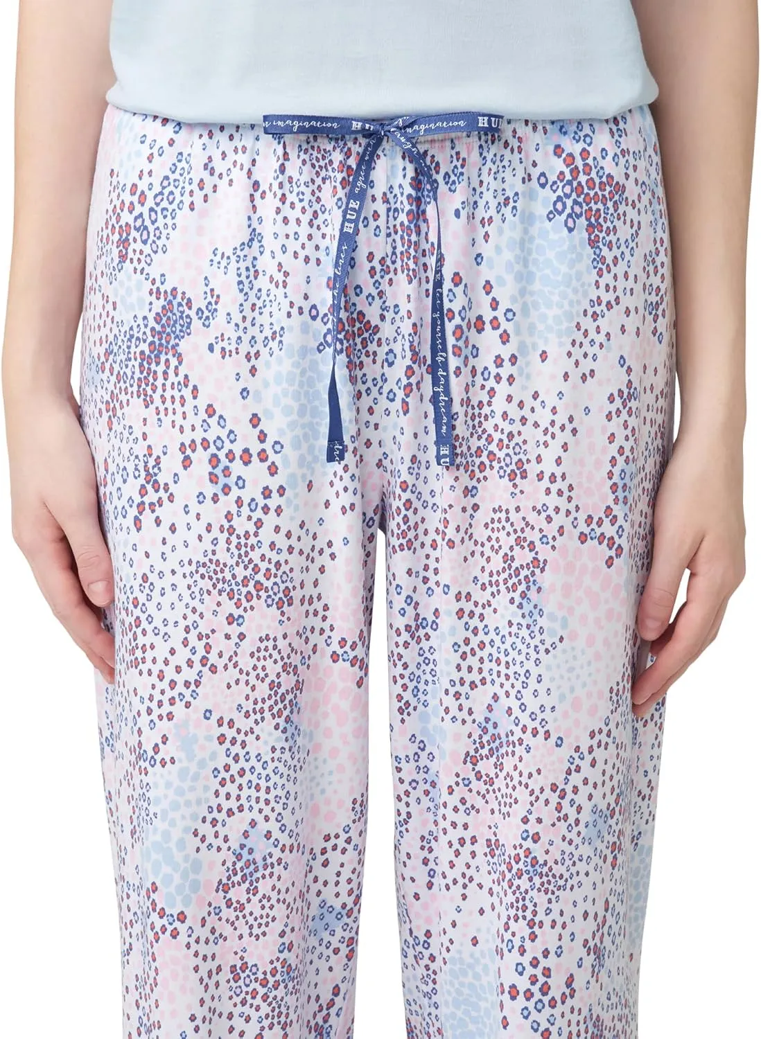 HUE Women's Spring Pajama Separates Soft Whimsical Print Flowers, Animals, Garden Themed Pjs, Cocktails