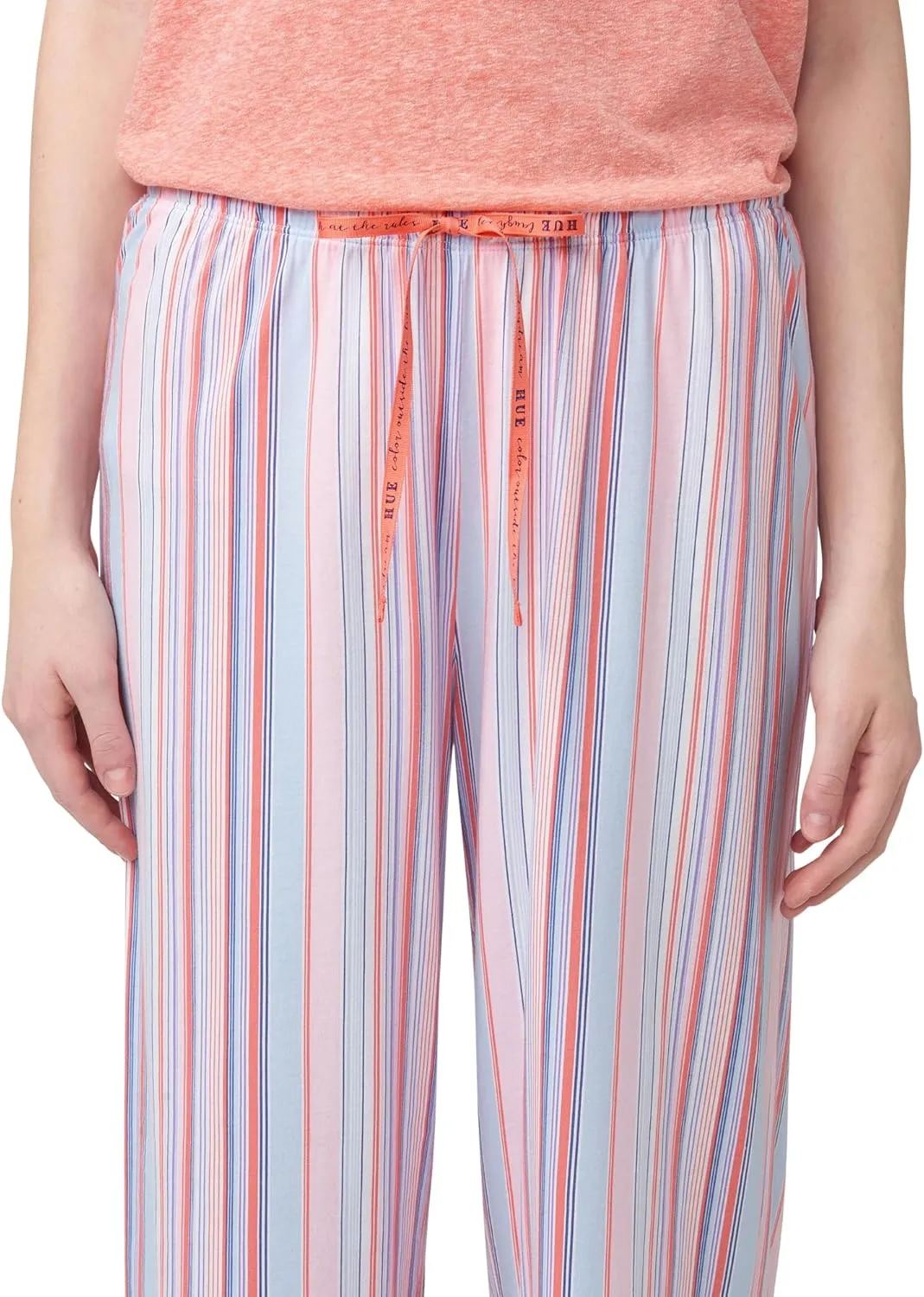 HUE Women's Spring Pajama Separates Soft Whimsical Print Flowers, Animals, Garden Themed Pjs, Cocktails