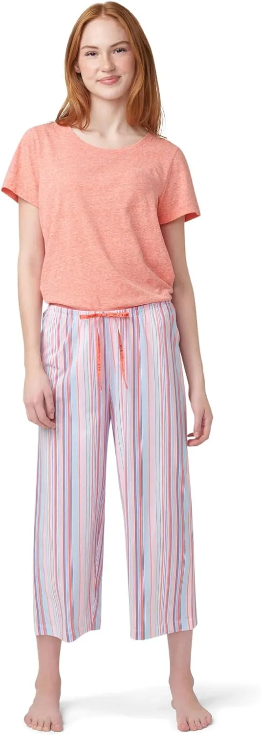 HUE Women's Spring Pajama Separates Soft Whimsical Print Flowers, Animals, Garden Themed Pjs, Cocktails