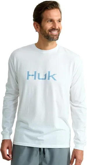 HUK Men's Performance Fishing Logo Tee, Long Sleeve, Quick-Dry
