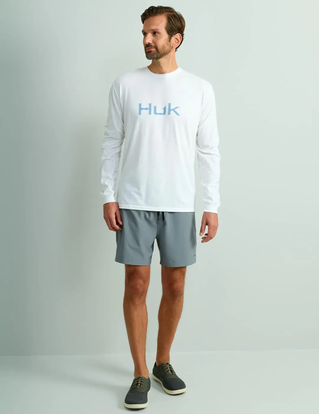 HUK Men's Performance Fishing Logo Tee, Long Sleeve, Quick-Dry