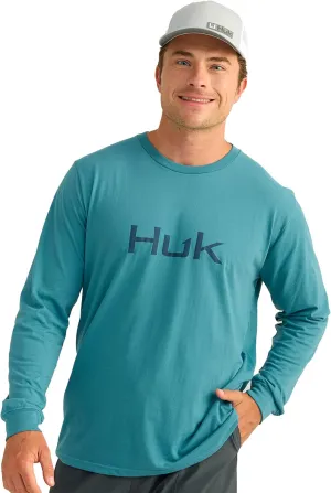 HUK Men's Performance Fishing Logo Tee, Long Sleeve, Quick-Dry