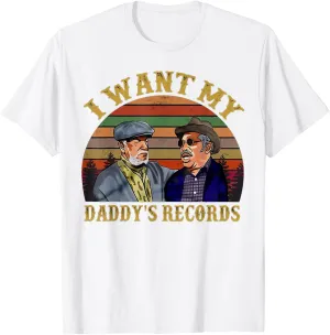 I Want My Daddy's Records Retro Vintage Sunset T-Shirt