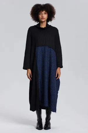 Irene Casual Cozy Stripes Knit Dress