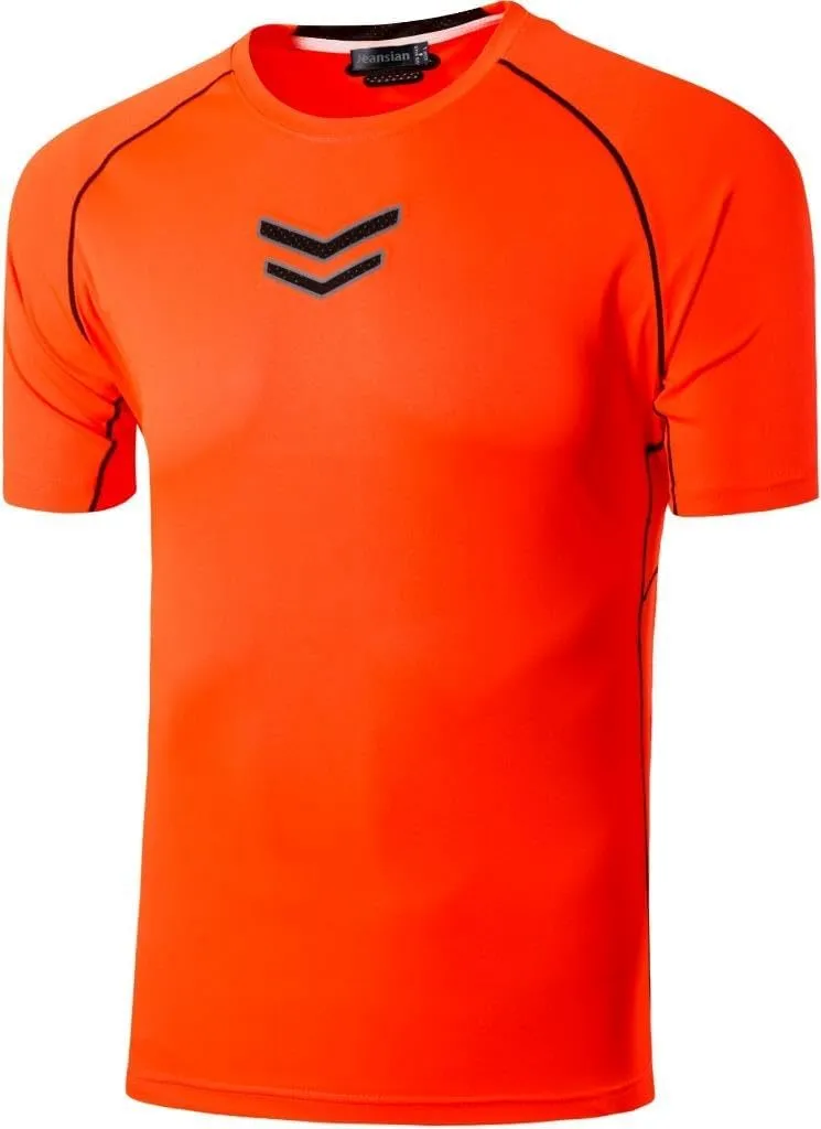 jeansian Men's Slim Fit Sport Breathable Quick Dry Short Sleeve T-Shirts Tee Tshirt Running Tennis Bowling LSL146