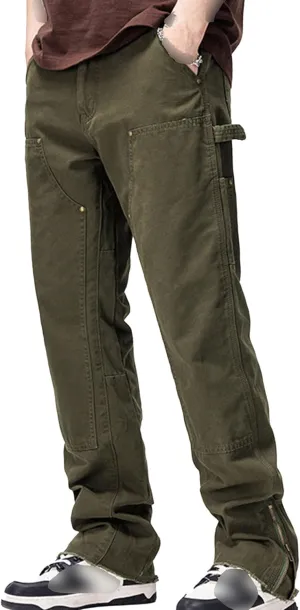JEShifangjiusu Mens Pants Cargo Joggers Sweatpants Cotton Elastic Waist Trousers Casual Slim Fit Chino Trousers With Pockets