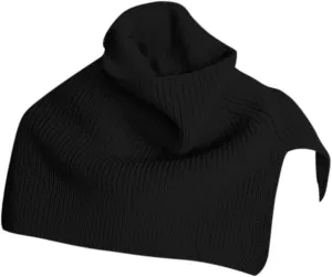 JOAU Women's Turtleneck Poncho Cloak Short Style Asymmetric Knitted Solid Color Slit Wrap Shawl Scarf for Holiday Travel