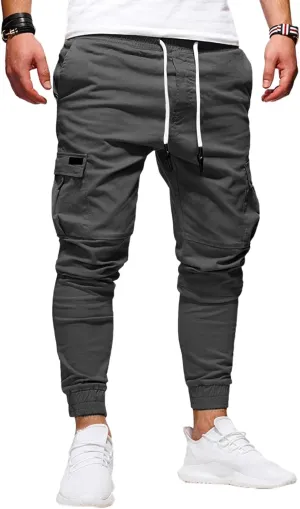 Jogging Pants Men Sport Running Cargo Pant Work Casual Trousers Slim Fit Lightweight Sweatpants Fall Winter Spring