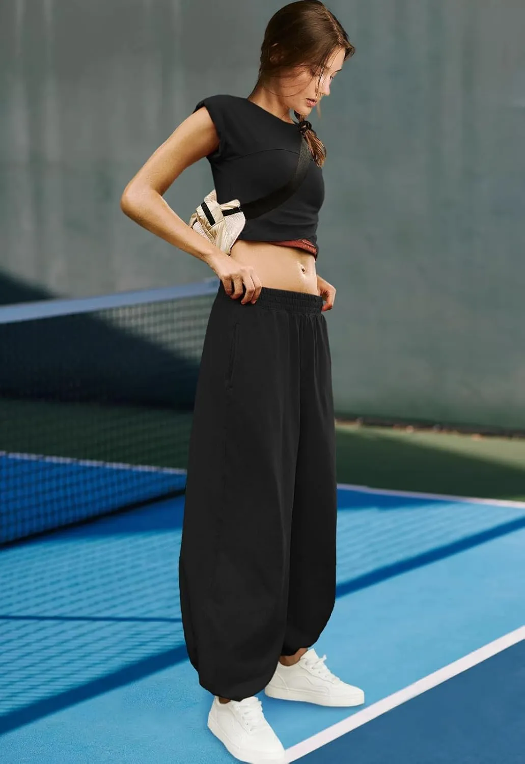 LAMISSCHE Womens Loungewear Set 2 Piece Outfits Sets Cropped Tops and Wide Leg Pants with Pockets Tracksuit