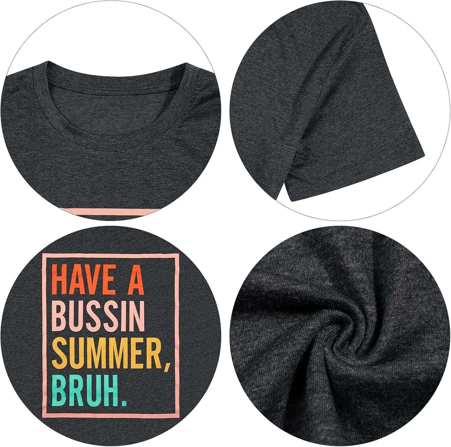 Last Day of School Shirt Women Have A Bussin Summer Bruh T- Shirt Teacher Life Tops School Is Out for Summer Clothes