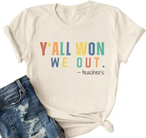 Last Day of School Shirt Women Have A Bussin Summer Bruh T- Shirt Teacher Life Tops School Is Out for Summer Clothes