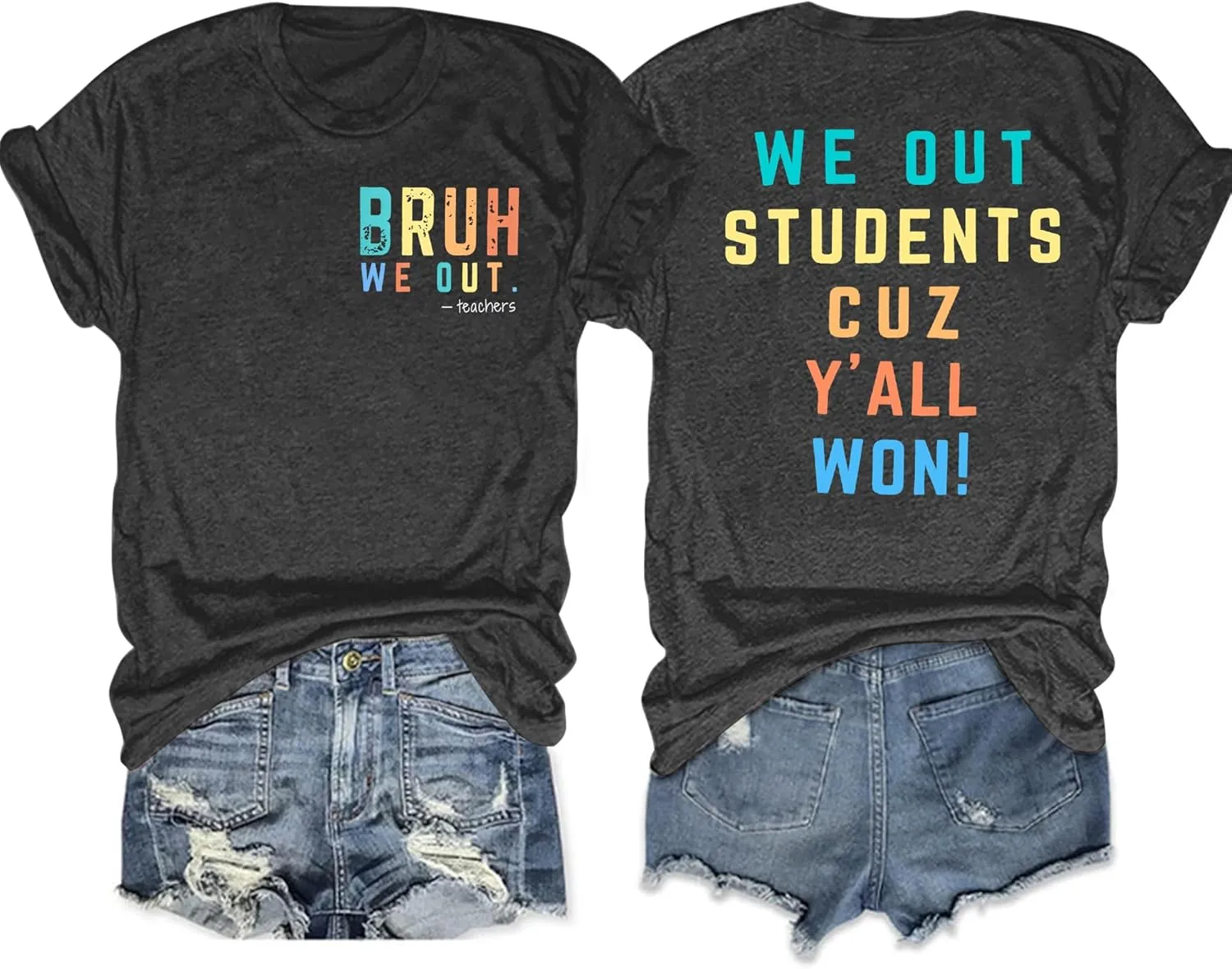 Last Day of School Shirt Women Have A Bussin Summer Bruh T- Shirt Teacher Life Tops School Is Out for Summer Clothes