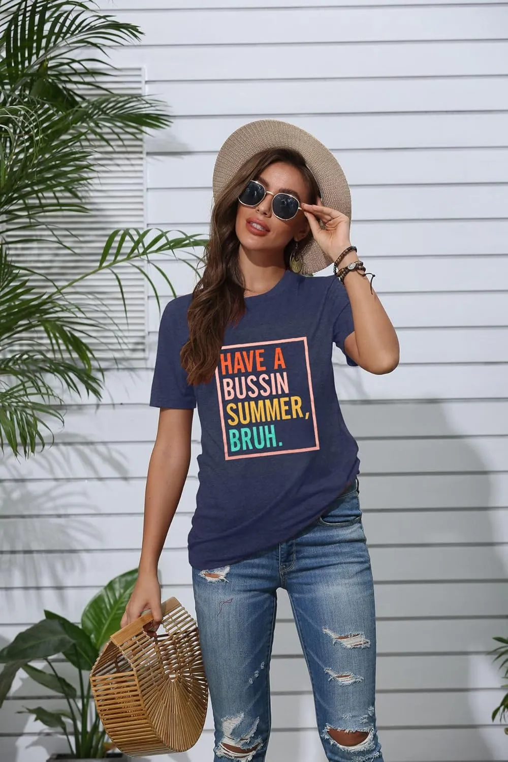 Last Day of School Shirt Women Have A Bussin Summer Bruh T- Shirt Teacher Life Tops School Is Out for Summer Clothes