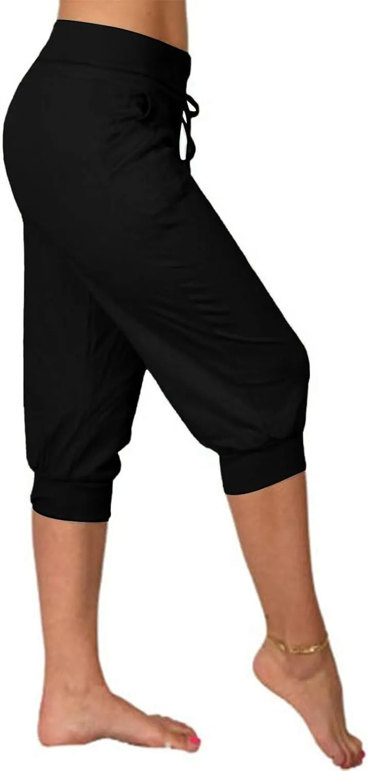 LCMTWX Capri Leggings for Women Elastic Pants for Women Fashion Casual Fashion Shorts Trousers Solid Ppants Yoga Workout