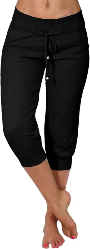 LCMTWX Capri Leggings for Women Elastic Pants for Women Fashion Casual Fashion Shorts Trousers Solid Ppants Yoga Workout