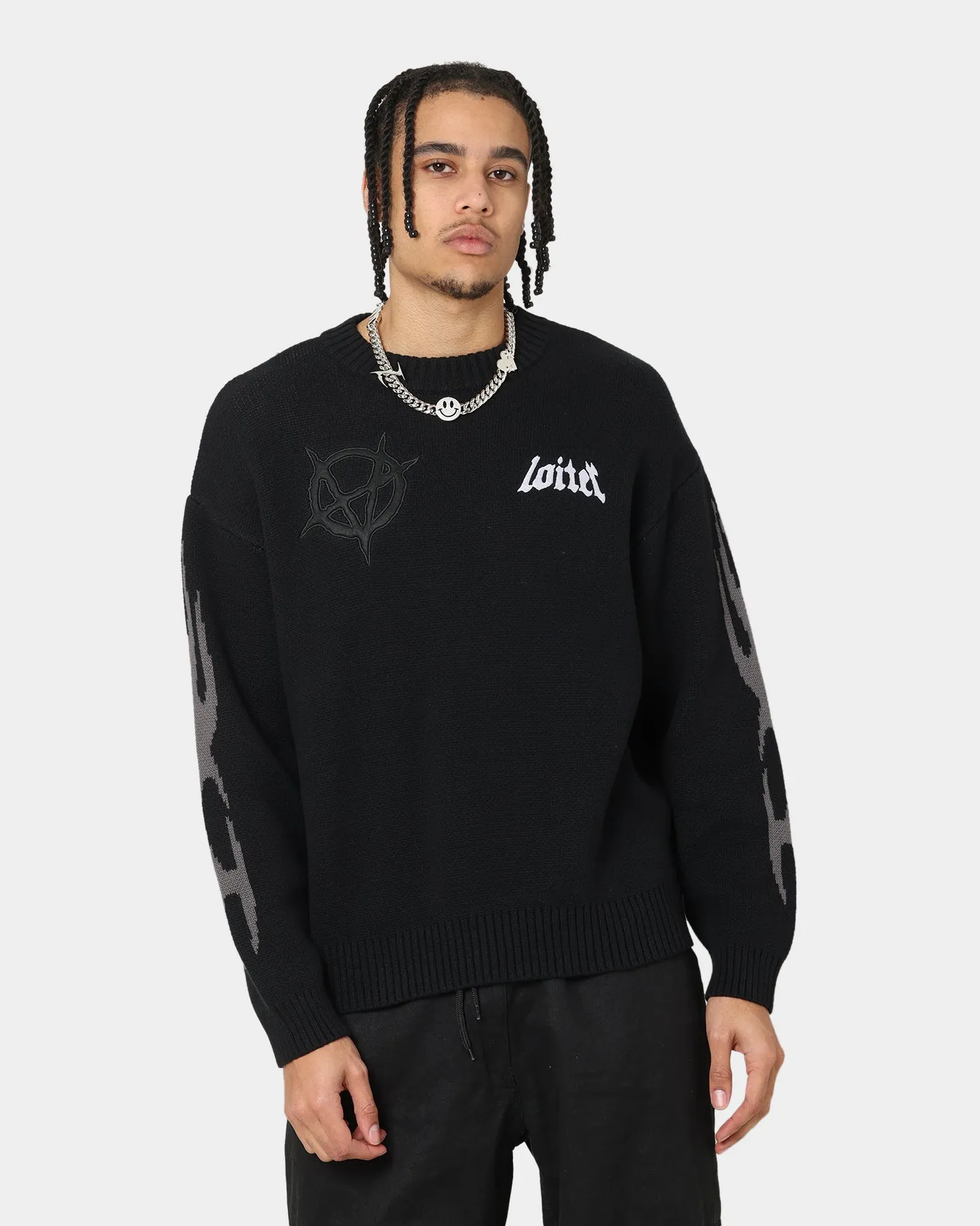 Loiter Void Knit Sweater Black