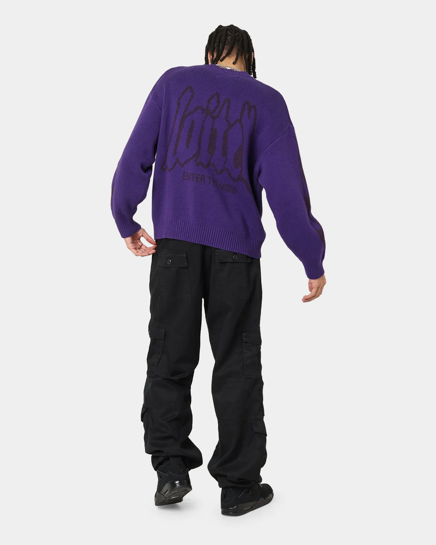 Loiter Void Knit Sweater Purple