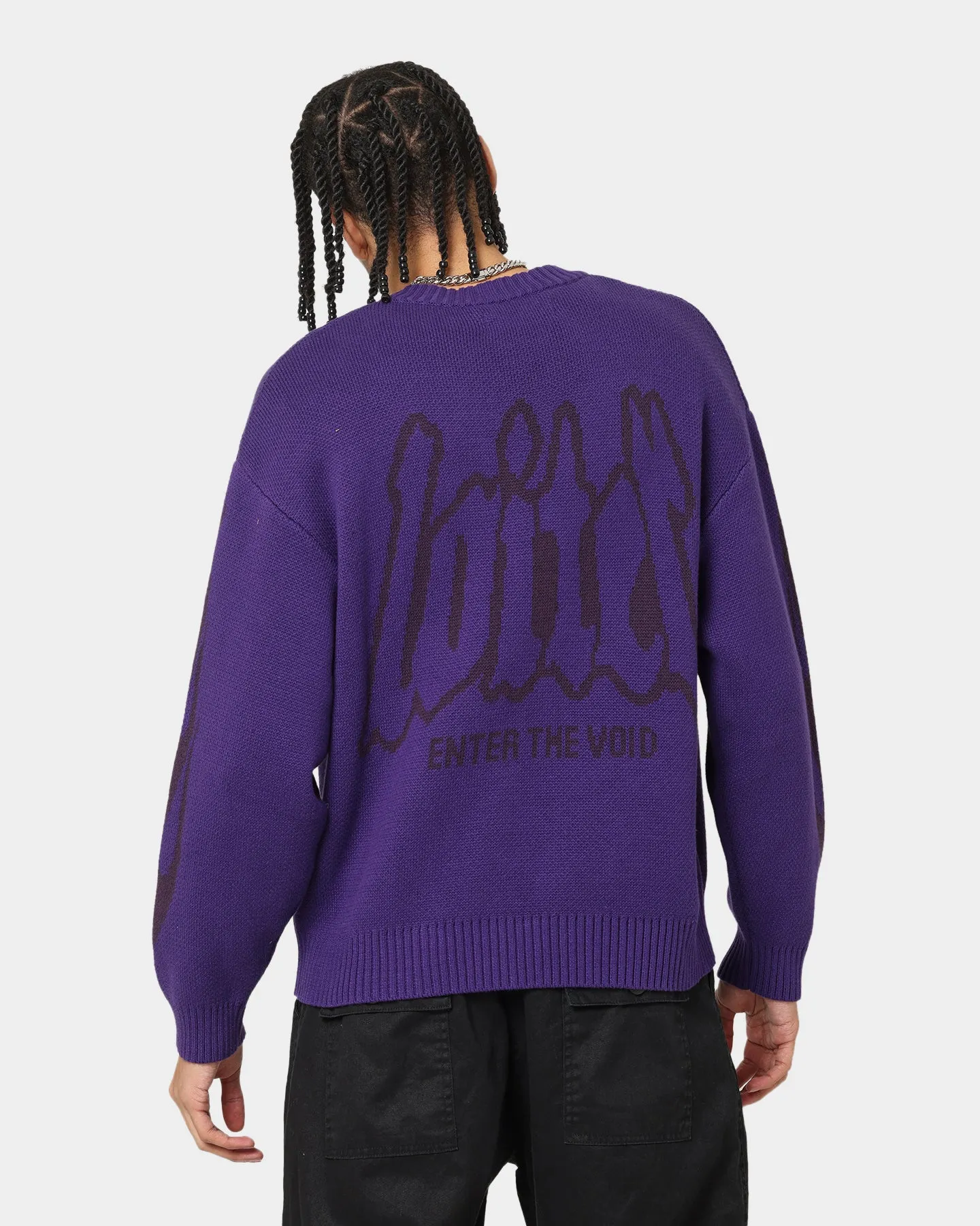 Loiter Void Knit Sweater Purple