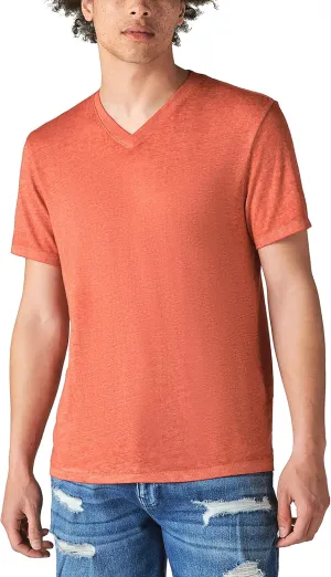 Lucky Brand Men's Venice Burnout V-Neck Tee