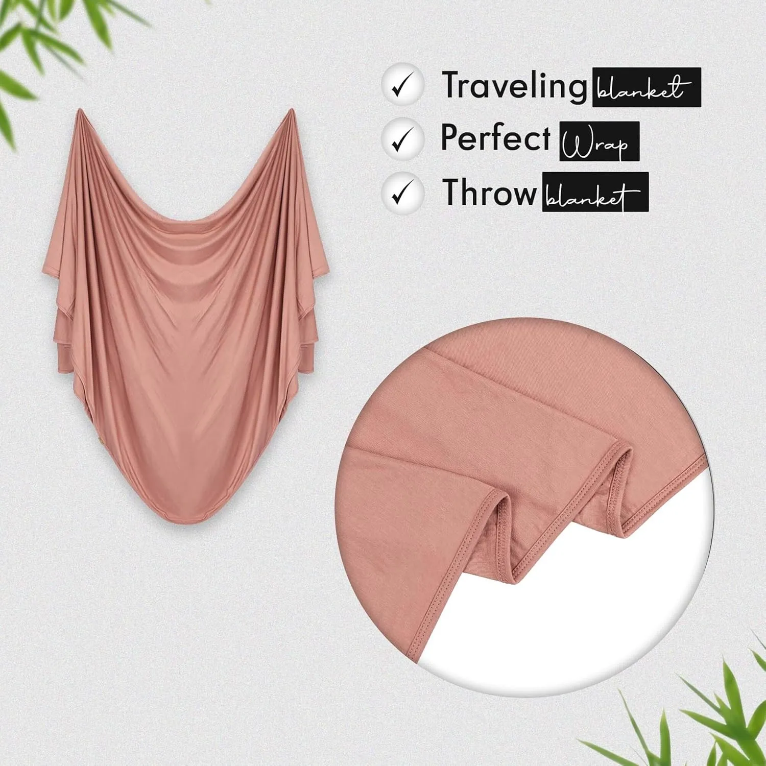 Luxury Cooling Travel Blanket - Stretchy, Lightweight Soft & Breathable Shawl Wraps for Women