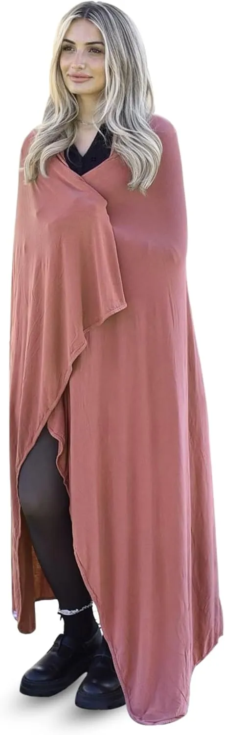 Luxury Cooling Travel Blanket - Stretchy, Lightweight Soft & Breathable Shawl Wraps for Women