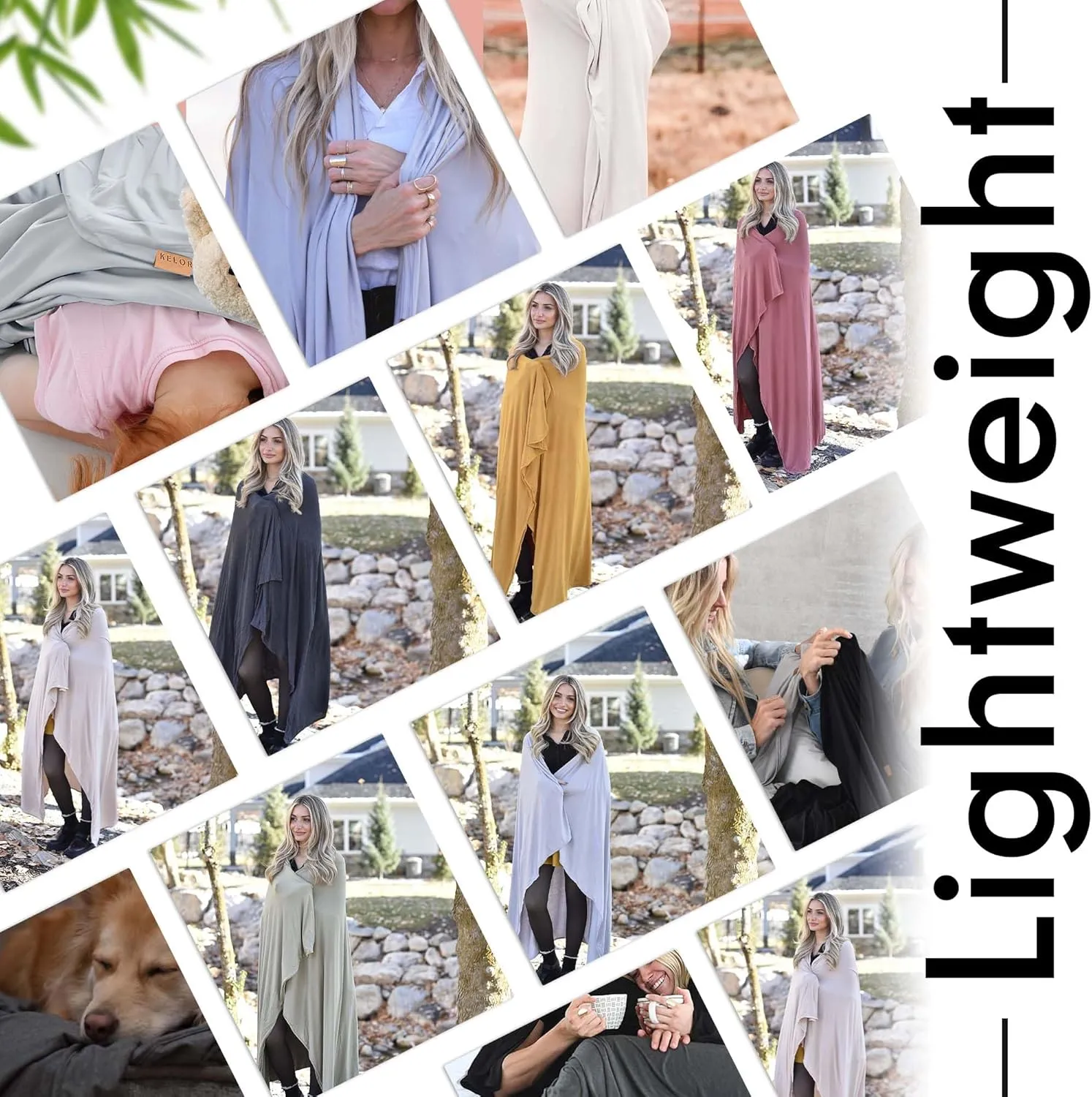 Luxury Cooling Travel Blanket - Stretchy, Lightweight Soft & Breathable Shawl Wraps for Women