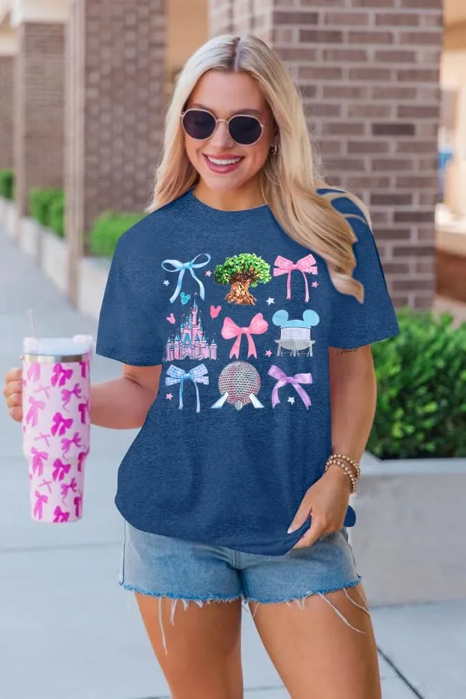 Magical Shirt for Women Magic Kingdom Shirts Castle Graphic T Shirt Family Vacation Tee Casual Holiday Tops