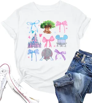Magical Shirt for Women Magic Kingdom Shirts Castle Graphic T Shirt Family Vacation Tee Casual Holiday Tops