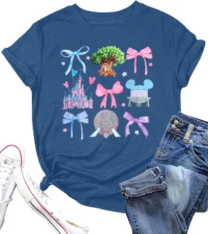 Magical Shirt for Women Magic Kingdom Shirts Castle Graphic T Shirt Family Vacation Tee Casual Holiday Tops