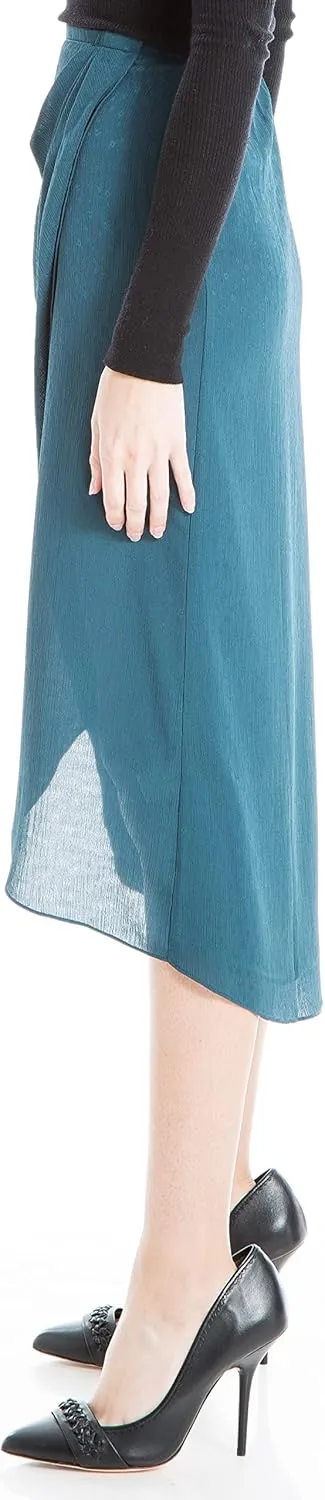 Max Studio Women's Satin Fuax Wrap Skirt