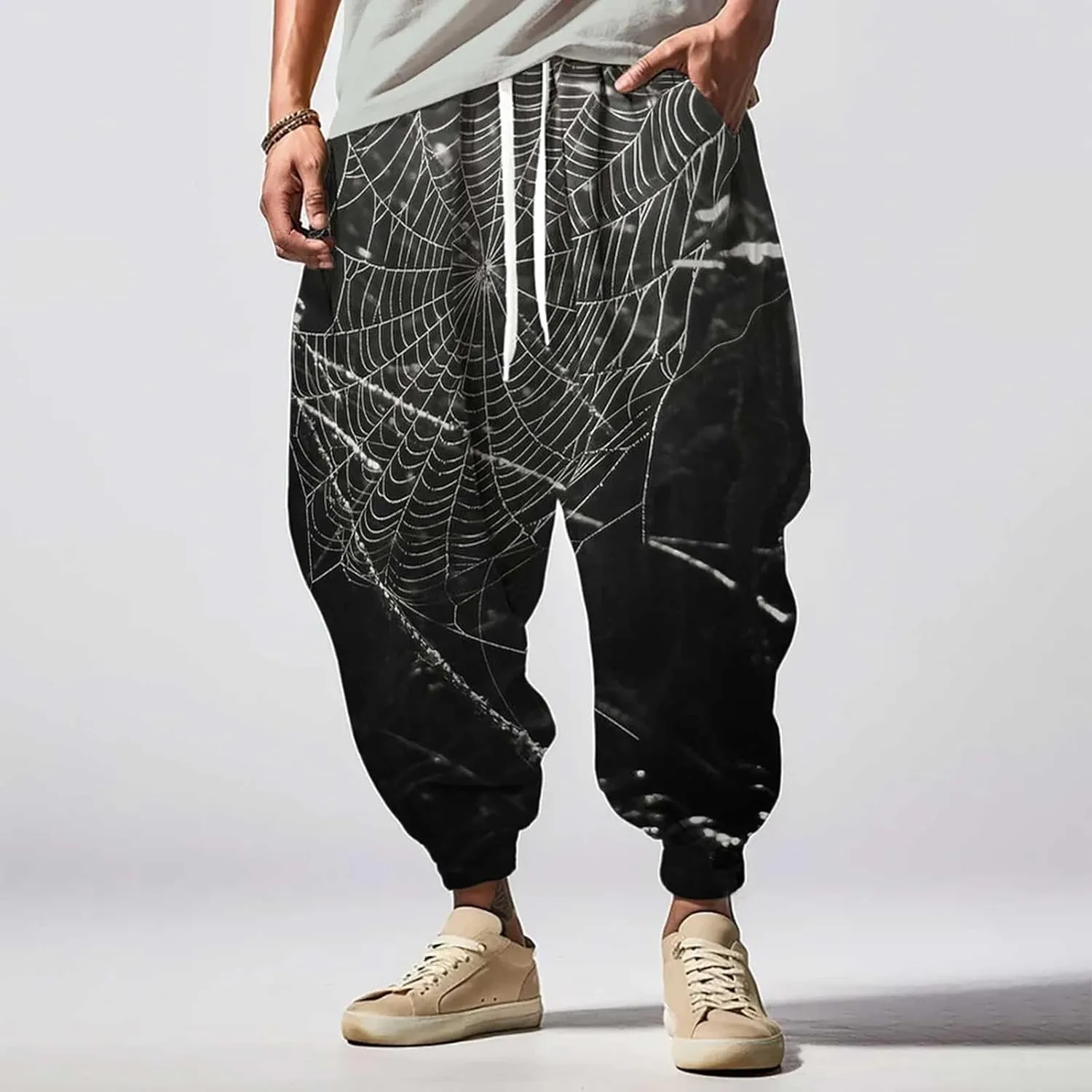 Men Hippih Harem Pants Fashion Street Feel Casual Sweatpants Mens Athletic Pants Hammer Pants Men's Yoga
