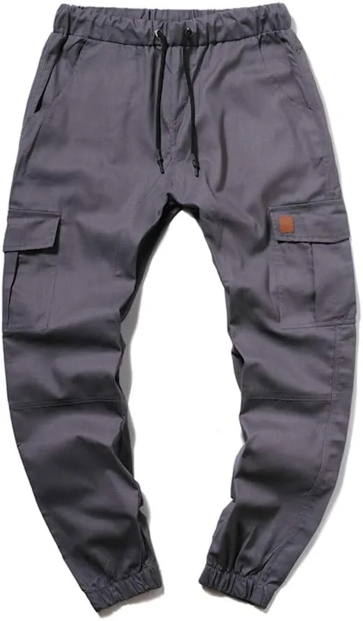 Men's Athletic Running Sweatpants Mens Pocket Trousers Beam Drawstring Men's Pants Men's Athletic Running Sweatpants