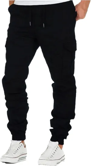 Men's Cargo Sweatpants Pants Lightweight Hiking Workout Jogger Mens Streetwear Reflective Tactical Track Pants Elastic