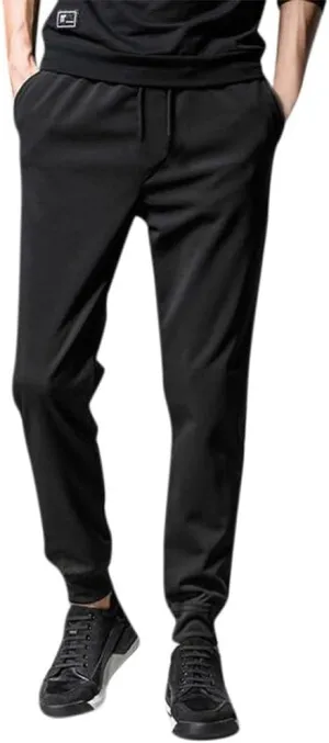 Men's Cargo Sweatpants Pants Mid Trousers Solid Cotton Casual Drawstring Men Elastic Waist with Pockets Athletic