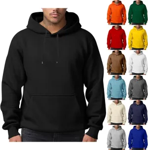 Mens Hoodies Pullover Drawstring Soft Fleece Hoodies Heavyweight Casual Classic Long Sleeve Shirt with Kangaroo Pockets