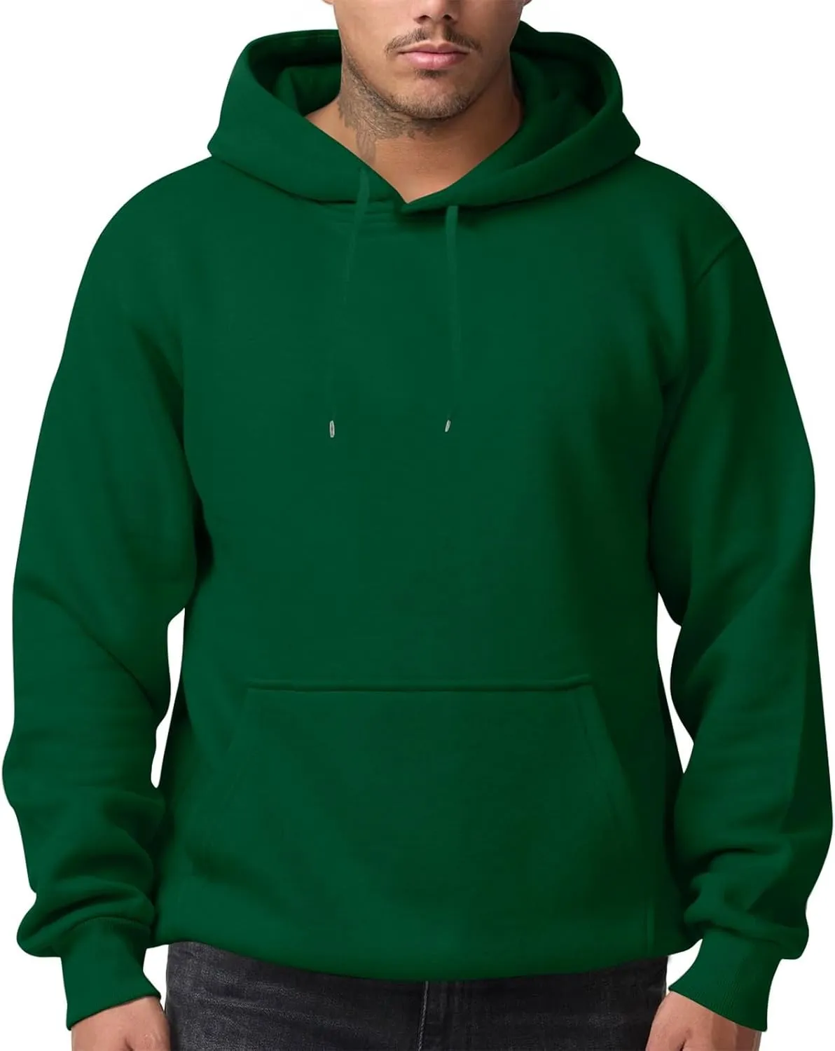 Mens Hoodies Pullover Drawstring Soft Fleece Hoodies Heavyweight Casual Classic Long Sleeve Shirt with Kangaroo Pockets