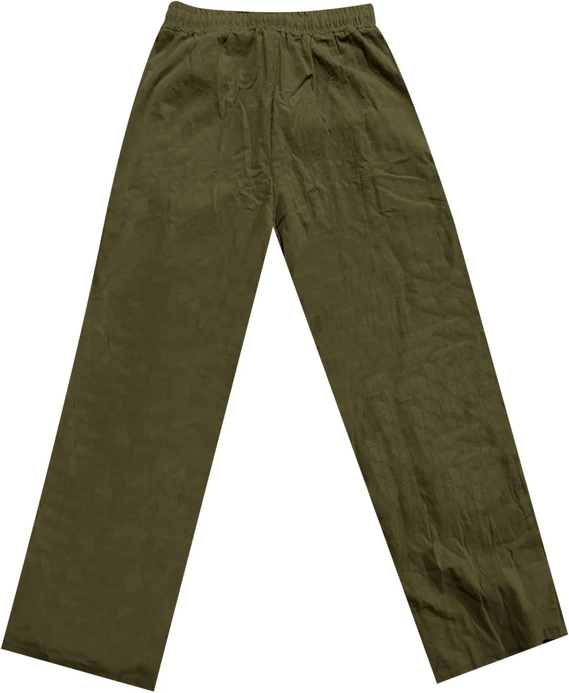 Men's Linen Casual Pants Elastic Waist Drawstring Yoga Beach Summer Pants 2025