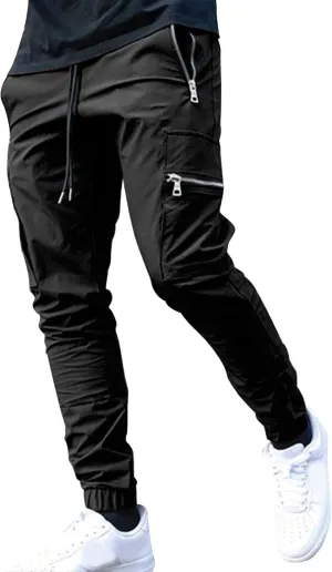 Mens Loose Cargo Pants Multi-Pocket Men's Trousers Tooling Solid Men's Pants Men's Cargo Jogger Sweatpants Cargo