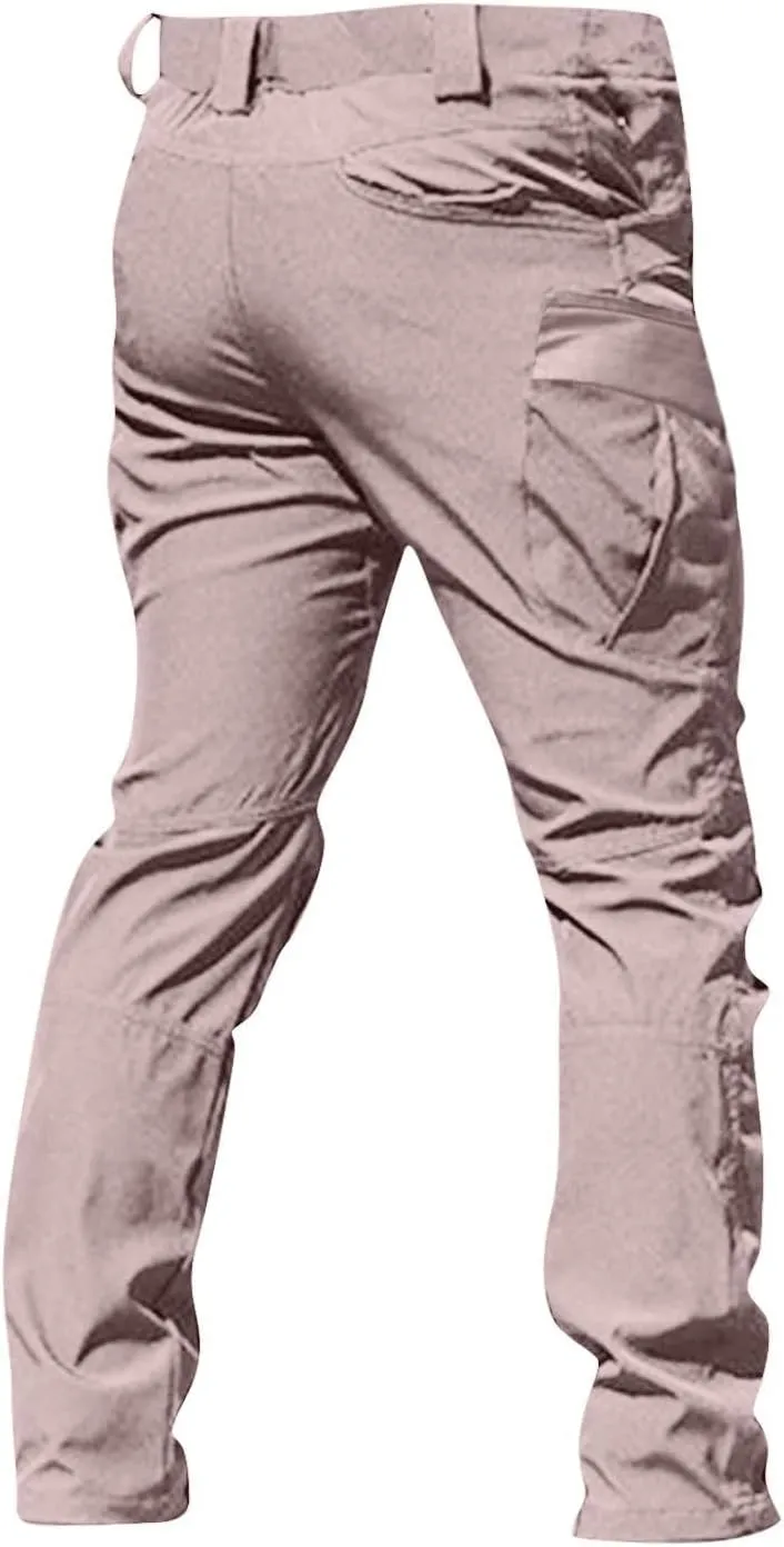 Mens Outdoor Hiking Pants Tactical Military Cargo Pants Slim Fit Waterproof Pant Quick Dry Sweatpants Multi Pockets