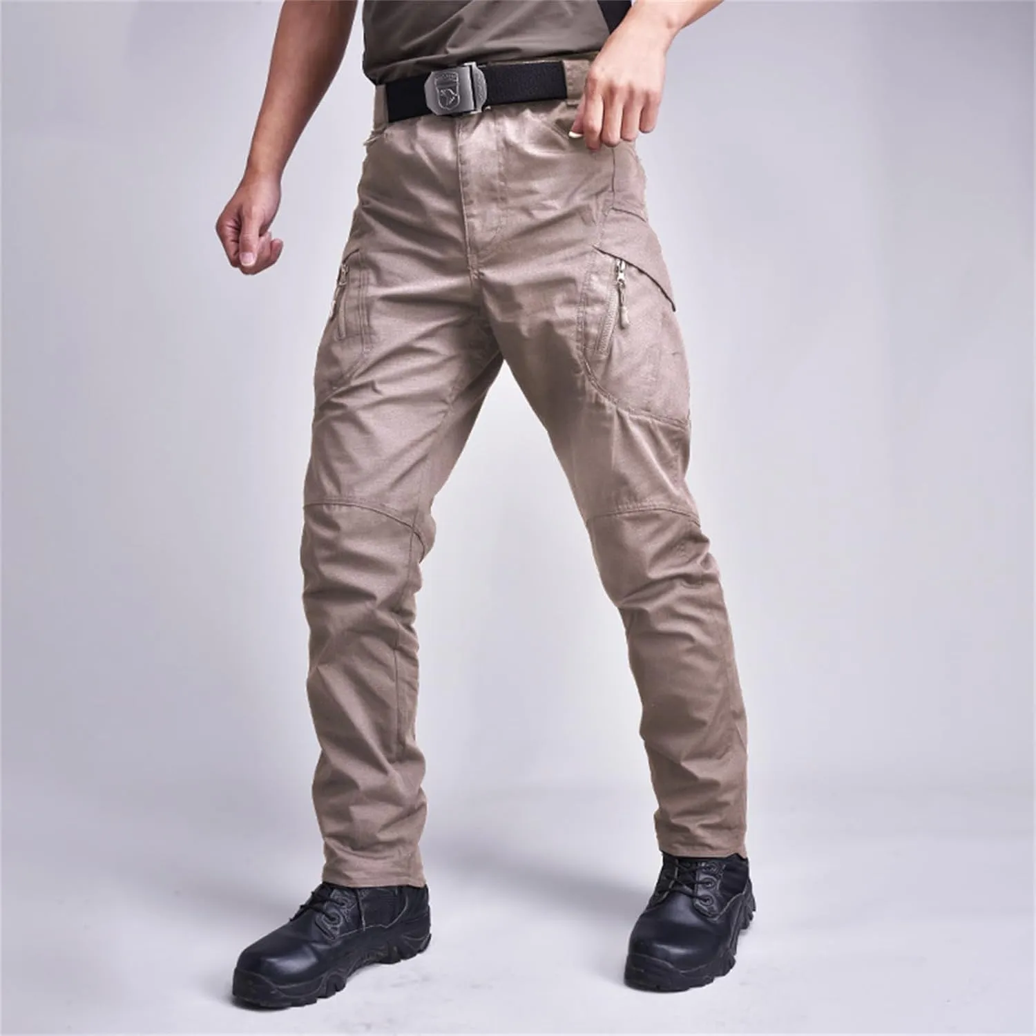 Mens Outdoor Hiking Pants Tactical Military Cargo Pants Slim Fit Waterproof Pant Quick Dry Sweatpants Multi Pockets