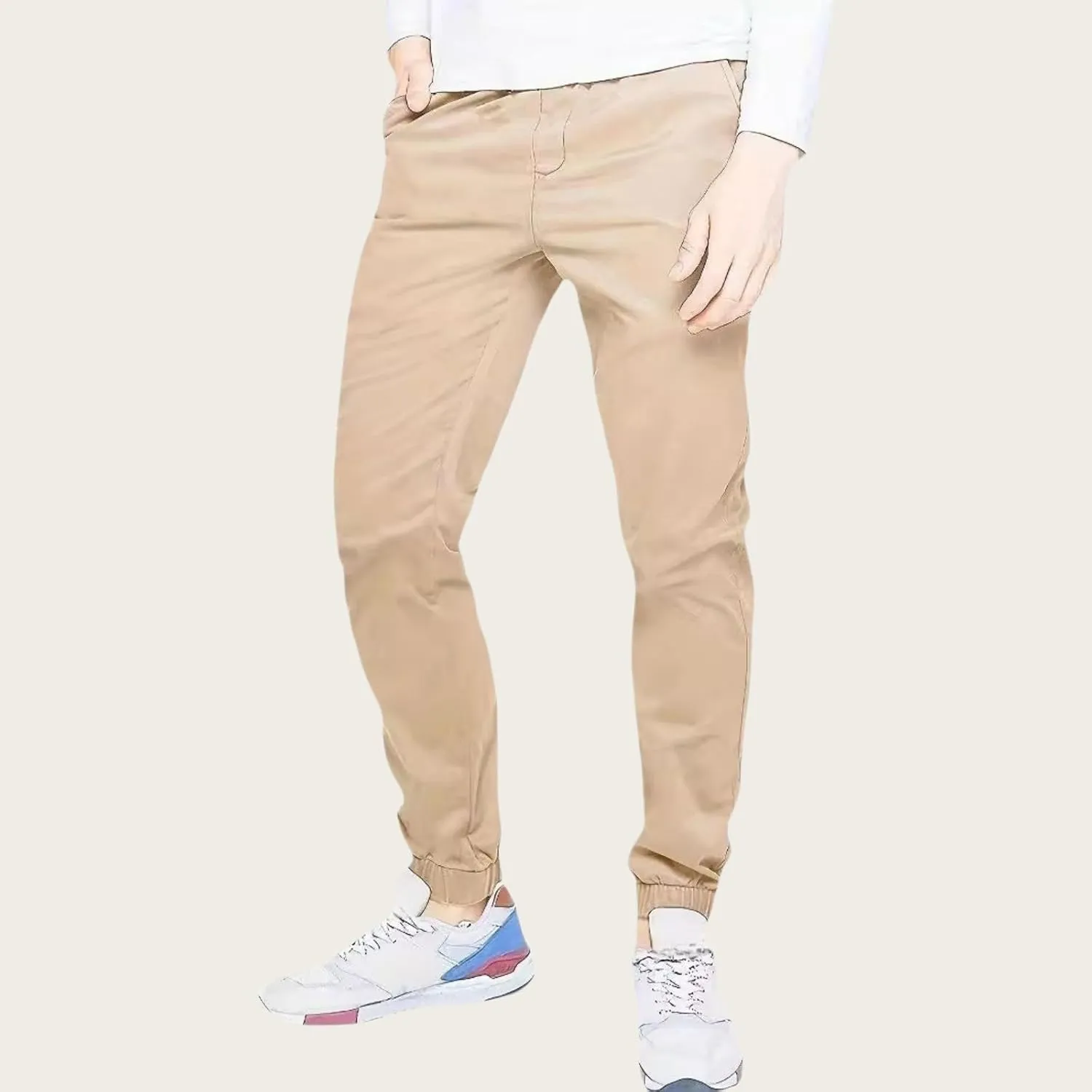 Mens Pants Casual Wrinkle-Resistant Flat-Front Chino Pant Slim Fit Slacks Work Utility Pant Tapered Trousers for Daily