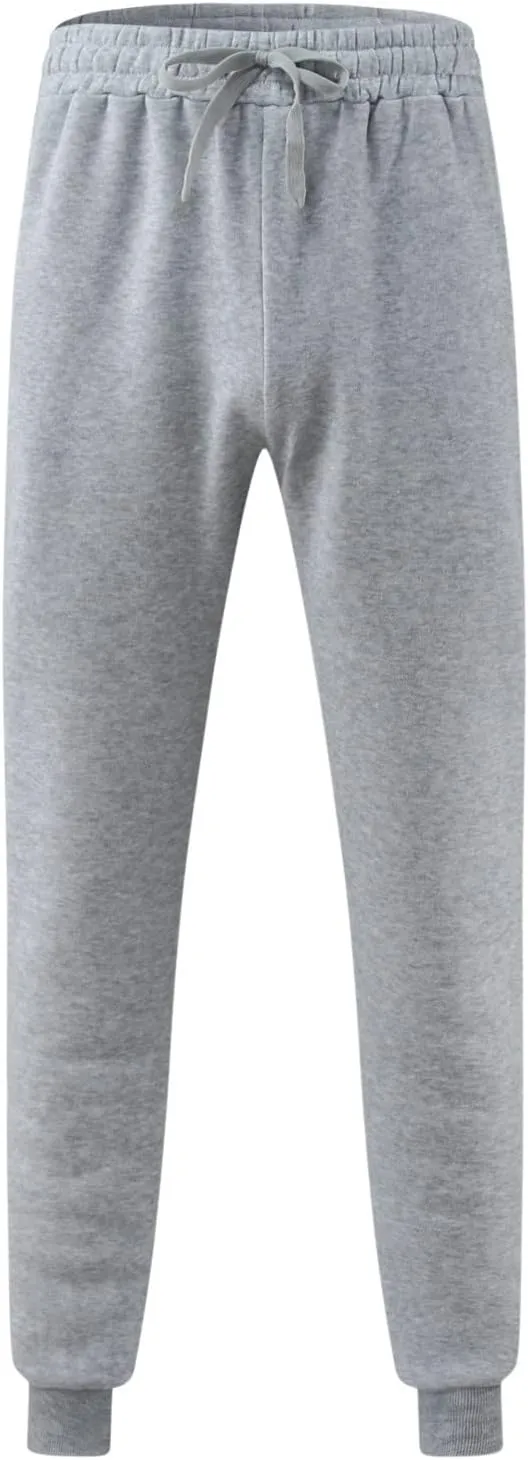 Mens Sweatpants with Pockets Sweatpants for Men Cargo Pants Fleece Joggers Elastic Waist Baggy Drawstring Trousers