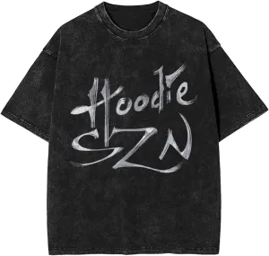 Mens Womens Unisex Vintage T-Shirt Oversized Short Sleeve Drop Shoulder Loose Wash Solid Tee