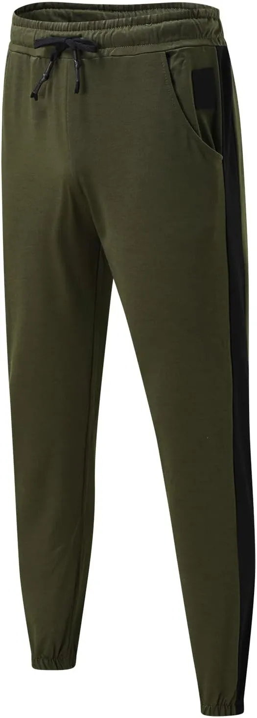 Mens Workout Cargo Sweatpants Hiking Cargo Pants Athletic Joggers Pants Outdoor Casual Trousers Mens Drawstring Pants