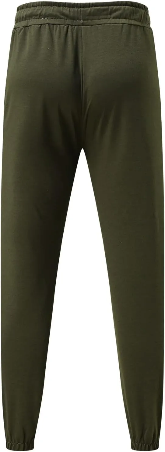 Mens Workout Cargo Sweatpants Hiking Cargo Pants Athletic Joggers Pants Outdoor Casual Trousers Mens Drawstring Pants