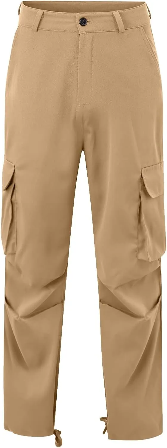 Mens Workout Cargo Sweatpants Loose Sports Trousers Work Pants with Pockets Men's Hiking Cargo Pants for Men Joggers