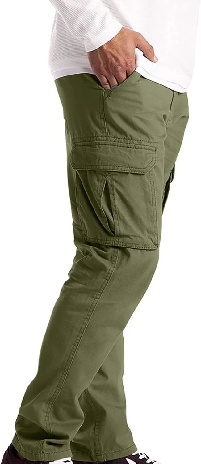 Mens Workout Cargo Sweatpants Loose Sports Trousers Work Pants with Pockets Men's Hiking Cargo Pants for Men Joggers