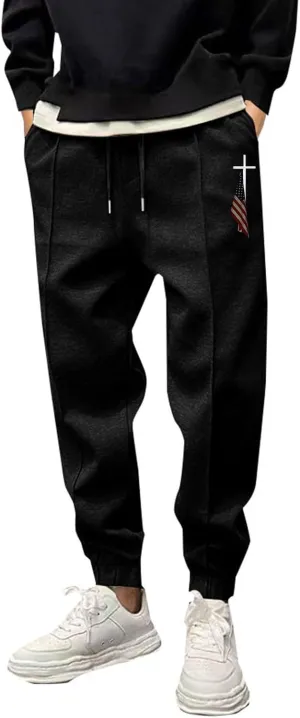 MIDOO Mens Sweatpants Open Bottom Casual Athletic Workout Gym Tapered Pants Basic Running Drawstring Workout Sweat Pants
